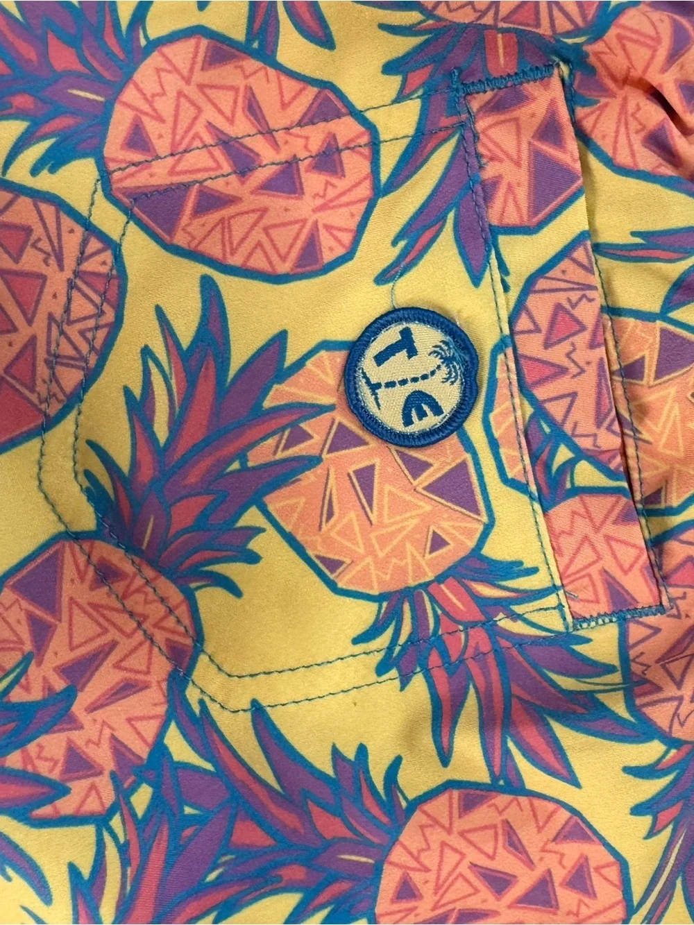 Tipsy Elves Yellow Pineapple Print Athletic Lounge Shorts